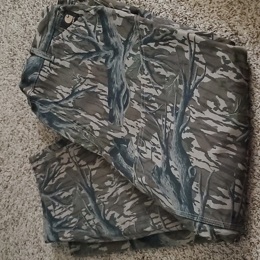 Vintage Rare Carhartt Mossy Oak Camo Carpenter Pants